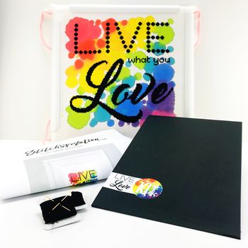 'Live What You Love' Modern Cross Stitch Kit, 5 of 5