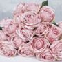 Artificial Pink Rose Bouquet, thumbnail 1 of 9