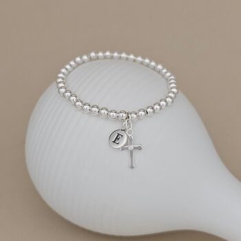Personalised Child's Solid Silver Communion Bracelet, 2 of 4
