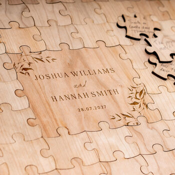 Wooden Wedding Puzzle Guestbook Alternative, 7 of 10