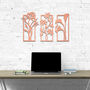 Elegant Laser Cut Floral Panels Trio Of Wooden Decor, thumbnail 6 of 10