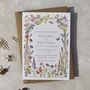 Cottage Garden Wildflowers A5 Wedding Invitation, thumbnail 5 of 7