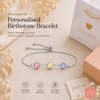 Personalised Create Your Own Family Birthstones Bracelet, 8 of 12