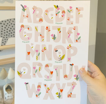 Future Floral Alphabet Children's Print, 2 of 2