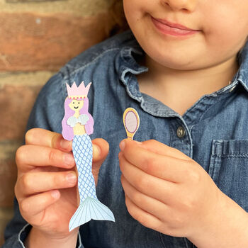 Make Your Own Mermaid Peg Doll Kit, 3 of 8