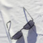Black Nose Bridge Angular Rectangle Aviator Sunglasses, thumbnail 6 of 7