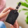 Engraved Initials Full Grain Leather Luggage Tag, thumbnail 5 of 8