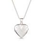 Italian Crossed Chains Heart Locket – Silver, thumbnail 1 of 5