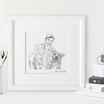 Personalised Pet And Me Sketch, 2 of 3