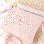 Personalised Grey Baby Blanket – Moon And Stars Name Embroidery, thumbnail 5 of 12