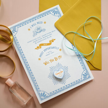 Will You Be My Bridesmaid Card And Pin, 2 of 9