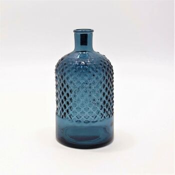 Recycled Glass Diamond Bottle Vase In Seven Colours, 6 of 8