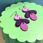 Petals Colour Block Earrings, thumbnail 2 of 5