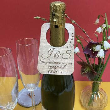 Personalised Engagement Wine Bottle Label, 6 of 6