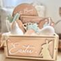 Personalised Easter Wooden Basket Crate, thumbnail 3 of 11