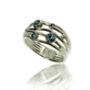 Silver Or Gold Gemstone Ripple Ring, thumbnail 6 of 7