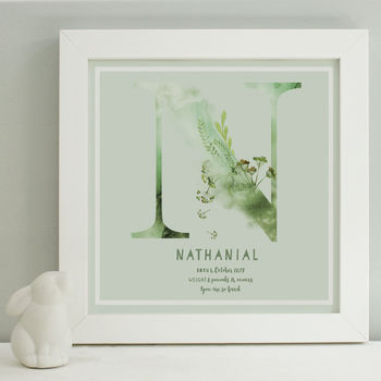 Personalised Dreamy New Baby Framed Print, 4 of 11