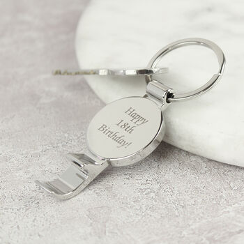 Personalised 18th Birthday Ten Pence Keyring Bottle Opener, 5 of 9