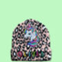 Kids Personalised Beanie Pink Leopard, thumbnail 1 of 11