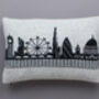 London Skyline Cushion In Knitted Lambswool, thumbnail 2 of 4