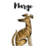 Whippet Personalised Dog Name And Personality Print, thumbnail 3 of 6