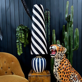 Liquorice Helter Skelter Oversized Cone Lampshades, 3 of 7
