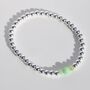 May Birthstone Chrysoprase Sterling Silver Bead Bracelet, thumbnail 4 of 6