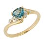 9ct Yellow Gold London Blue And White Topaz Ring, thumbnail 4 of 5