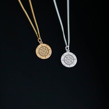 Compass Necklace, Sterling Silver, 2 of 10