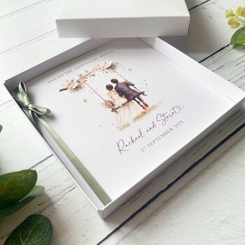 Handmade Wedding Day Card, Romanic Bride And Groom Design, 4 of 6