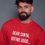 Men's Dear Santa Define Good Christmas Jumper, thumbnail 2 of 6