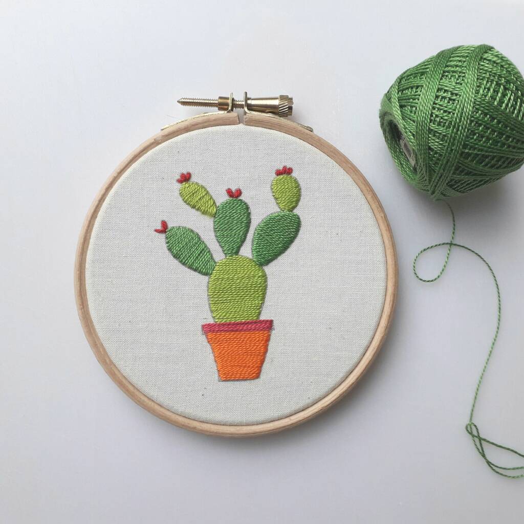 Cactus Embroidery Kit, Full Kit By Liz Padgham Major ...