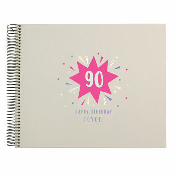 Personalised 90th Birthday Spiral Bound Book, 4 of 10