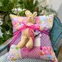 Pink And Purple Name Cushion, thumbnail 5 of 7