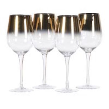 Set Of Four Gold Dipped Champagne Flute, 3 of 3