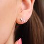 Sterling Silver Star Cluster Stud Earrings, thumbnail 1 of 6
