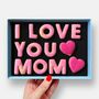 I Love You Mom Message Iced Biscuits Mother's Day Letterbox Gift, thumbnail 1 of 11