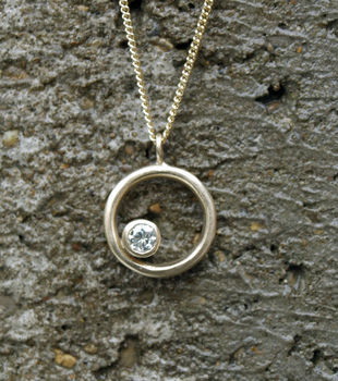 Ethical Recycled 9ct Gold Moissanite Necklace, 4 of 4