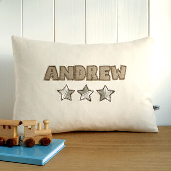 Personalised Star Name Cushion Gift For Him, Dad Or Grandad, 10 of 12