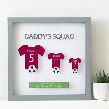 Personalised Family Sports T Shirt Frame, 8 of 8