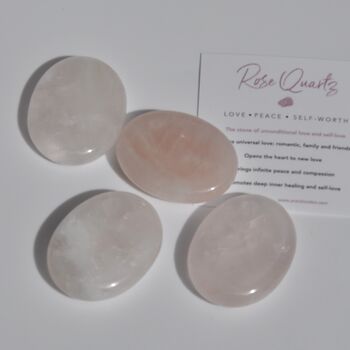 Rose Quartz Worry Thumb Stone For Love And Self Love, 3 of 4