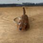 Needle Felted Handmade Tiny Dachshund Keyring/Black And Tan/Chocolate And Tan/Red, thumbnail 8 of 12