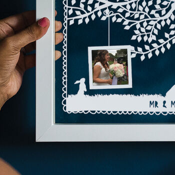 Personalised Wedding Tree Photo Papercut, 5 of 6