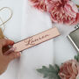 Rose Gold Mirrored Table Settings Favour Bookmark, thumbnail 5 of 6