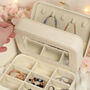 Wildflower Two Layer Travel Jewellery Box With Mirror, thumbnail 4 of 5