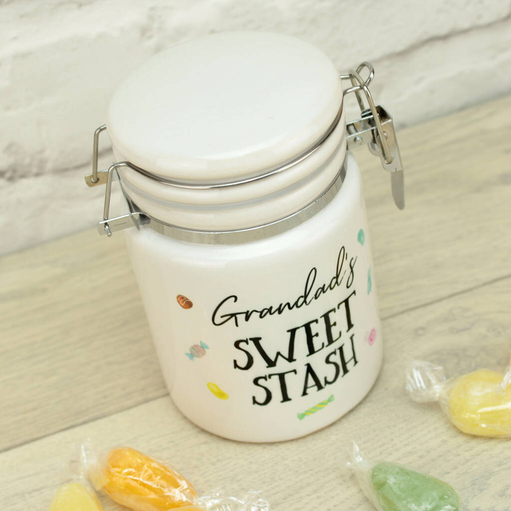 Personalised Sweet Treat Ceramic Storage Jar By Love Lumi Ltd
