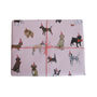 Three Sheets Of Dogs Gingham Wrapping Paper, thumbnail 1 of 4