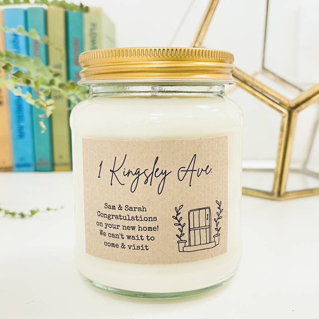 New Home Personalised Scented Candle By Lollyrocket Candle Co