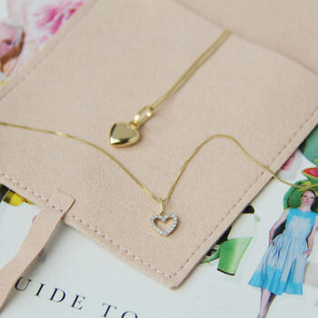 Gold And Diamond Love Heart Necklaces, 8 of 10