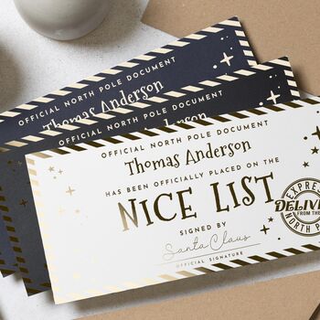 Personalised Santa Nice List Certificate For Children, 3 of 9